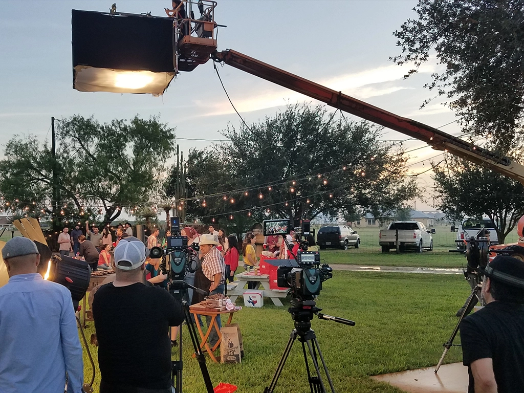 Armada Grip team on set